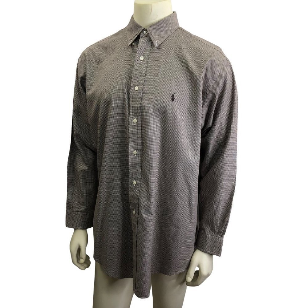 RALPH‎ LAUREN LONG SLEEVE BUTTON DOWN YARMOUTH SHIRTS SZ16.5 32-33